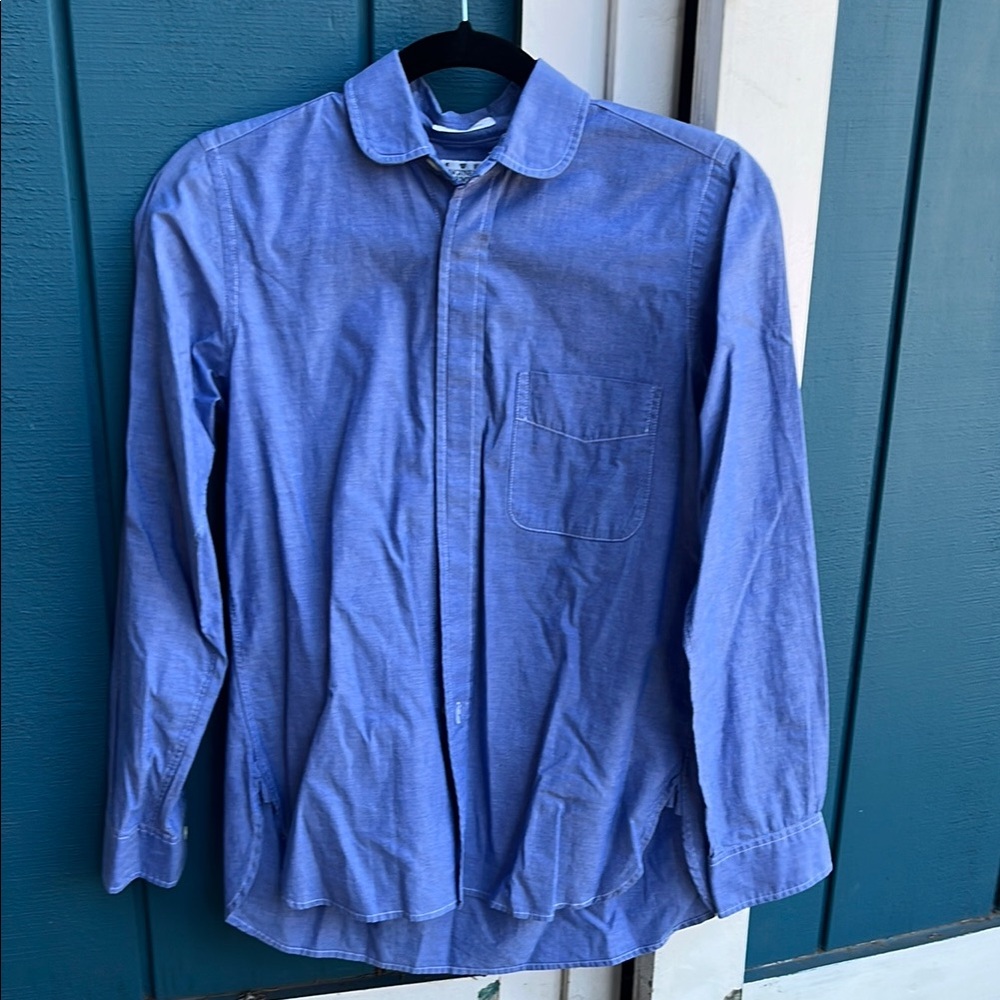 Engineered Garments Blue Round Collar Shirt NWOT - Picture 2 of 4